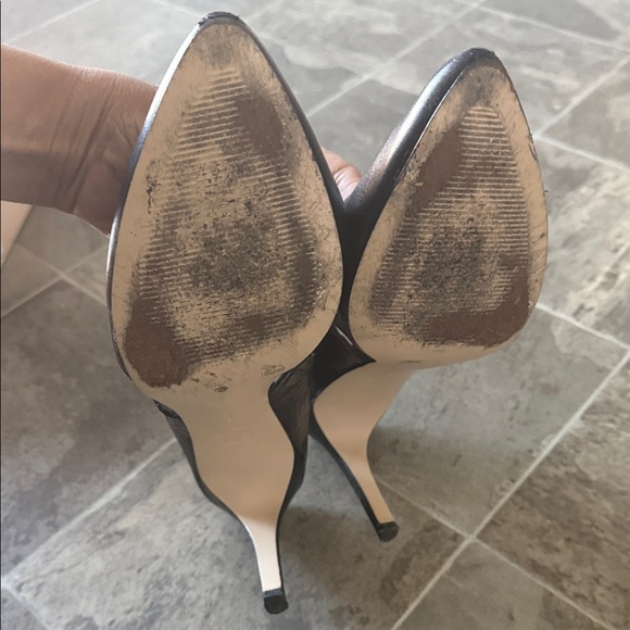 BCBGeneration Black Croc-Embossed Heels - Picture 7 of 8